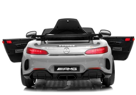 Mercedes GTR Srebrny Lakierowany 2 Silniki 2 x 6V Ekoskóra Piankowe Koła