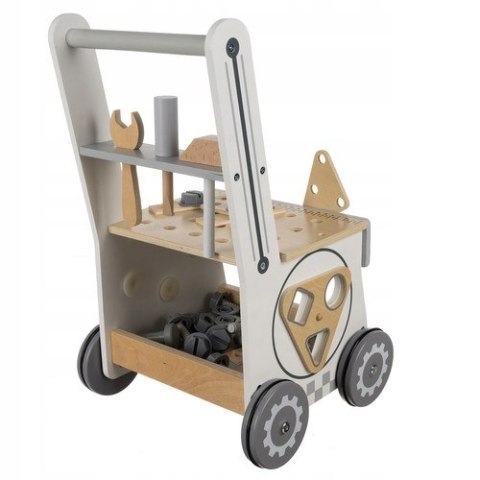 BEMI DREWNIANY WARSZTAT DLA DZIECI NA KÓŁKACH NARZĘDZIA SORTER IMADŁO