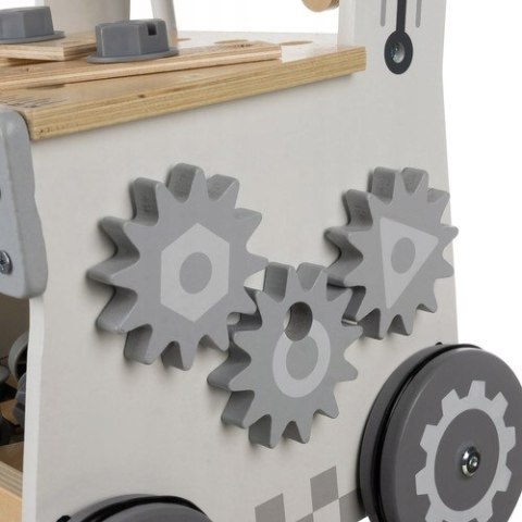 BEMI DREWNIANY WARSZTAT DLA DZIECI NA KÓŁKACH NARZĘDZIA SORTER IMADŁO