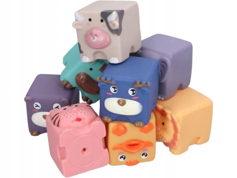 BEMI EDUKACYJNY ZESTAW MIĘKKICH KLOCKÓW DLA MALUCHA ZWERZĄTKA 12 SZTUK