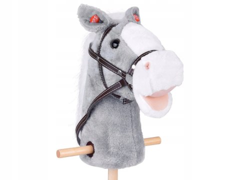 BEMI HOBBY HORSE KOŃ PLUSZOWY NA KIJU DŹWIĘKI GALOPU I RŻENIA RUCHOMY PYSK