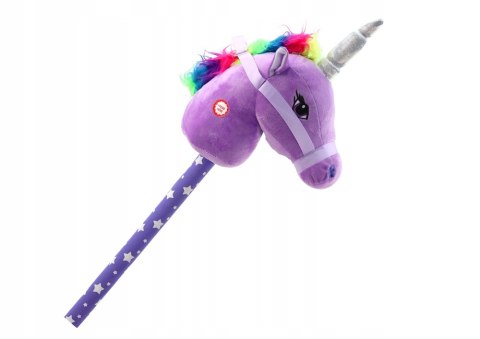 BEMI HOBBY HORSE PLUSZOWA GŁOWA JEDNOROŻCA NA KIJU DŹWIĘK GALOPU FIOLETOWY BEMI HOBBY HORSE PLUSZOWA GŁOWA JEDNOROŻCA NA KIJU DŹWIĘK GALOPU FIOLETOWY