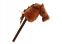 BEMI HOBBY HORSE PLUSZOWA GŁOWA KONIA NA KIJU DŹWIĘK GALOPU BRĄZOWY