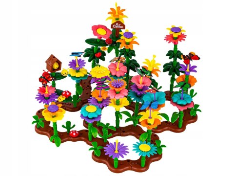 BEMI KLOCKI KONSTRUKCYJNE KWIATOWA KOMPOZYCJA OGRÓD KWIATKI 322 ELEMENTY