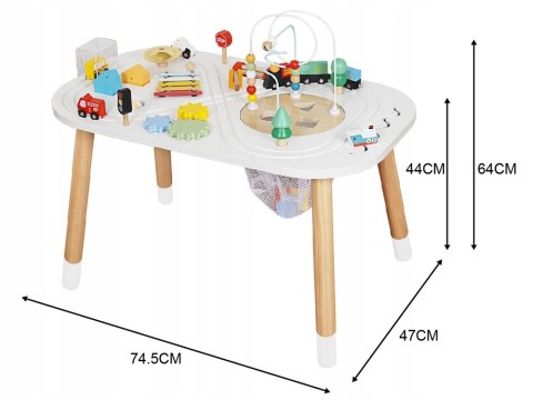 Drewniany Stolik Multifunkcyjny Sorter Labirynt Cymbałki Tor samochodowy Drewniany Stolik Multifunkcyjny Sorter Labirynt Cymbałki Tor samochodowy