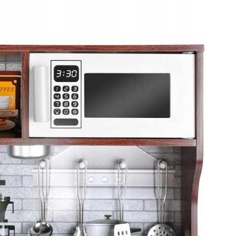 Kuchnia Drewniana dla Dzieci Dźwięki Światło LED + Akcesoria Garnki Jakość