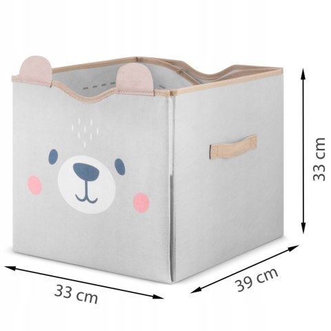 Pudełko Pojemnik Składany Kosz na Zabawki 2w1 Mata do Zabawy Szary Pudełko Pojemnik Składany Kosz na Zabawki 2w1 Mata do Zabawy Szary