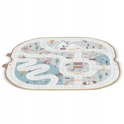 Pudełko Pojemnik Składany Kosz na Zabawki 2w1 Mata do Zabawy Szary Pudełko Pojemnik Składany Kosz na Zabawki 2w1 Mata do Zabawy Szary