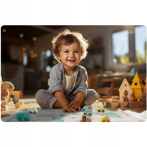 Pudełko Pojemnik Składany Kosz na Zabawki 2w1 Mata do Zabawy Szary Pudełko Pojemnik Składany Kosz na Zabawki 2w1 Mata do Zabawy Szary