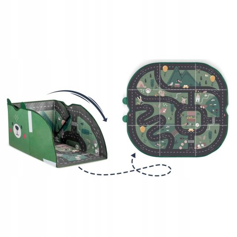 Pudełko Pojemnik Składany Kosz na Zabawki 2w1 Mata do Zabawy Zielony Pudełko Pojemnik Składany Kosz na Zabawki 2w1 Mata do Zabawy Zielony