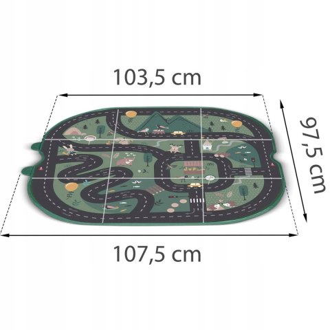 Pudełko Pojemnik Składany Kosz na Zabawki 2w1 Mata do Zabawy Zielony Pudełko Pojemnik Składany Kosz na Zabawki 2w1 Mata do Zabawy Zielony