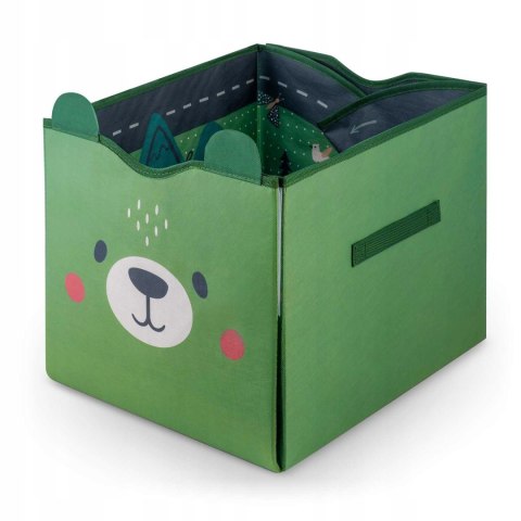 Pudełko Pojemnik Składany Kosz na Zabawki 2w1 Mata do Zabawy Zielony Pudełko Pojemnik Składany Kosz na Zabawki 2w1 Mata do Zabawy Zielony