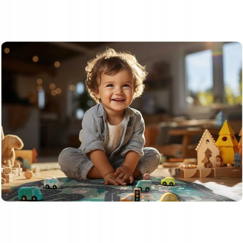 Pudełko Pojemnik Składany Kosz na Zabawki 2w1 Mata do Zabawy Zielony Pudełko Pojemnik Składany Kosz na Zabawki 2w1 Mata do Zabawy Zielony