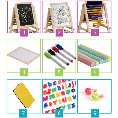 Składana Tablica Magnetyczna Kredowa 2w1 Liczydło Literki Cyfry Jakość Składana Tablica Magnetyczna Kredowa 2w1 Liczydło Literki Cyfry Jakość