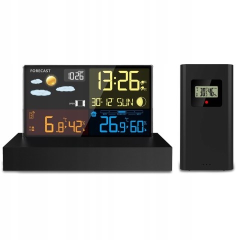 BEMI CYFROWA BEZPRZEWODOWA STACJA POGODY HIGROMETR BAROMETR ZEGAR CZUJNIK BEMI CYFROWA BEZPRZEWODOWA STACJA POGODY HIGROMETR BAROMETR ZEGAR CZUJNIK