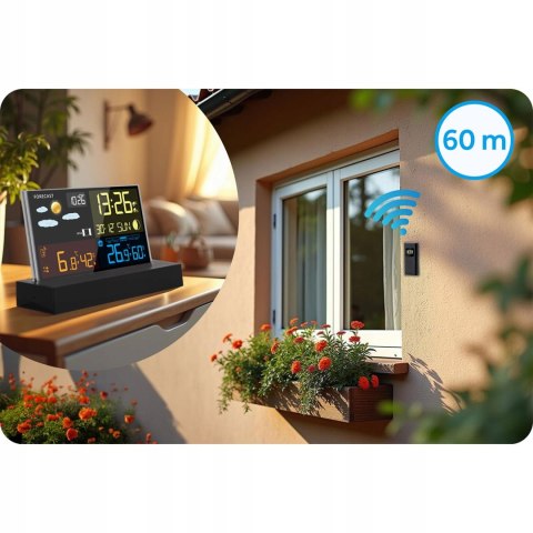 BEMI CYFROWA BEZPRZEWODOWA STACJA POGODY HIGROMETR BAROMETR ZEGAR CZUJNIK BEMI CYFROWA BEZPRZEWODOWA STACJA POGODY HIGROMETR BAROMETR ZEGAR CZUJNIK