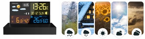 BEMI CYFROWA BEZPRZEWODOWA STACJA POGODY HIGROMETR BAROMETR ZEGAR CZUJNIK BEMI CYFROWA BEZPRZEWODOWA STACJA POGODY HIGROMETR BAROMETR ZEGAR CZUJNIK