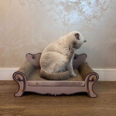 BEMI DRAPAK LEGOWISKO SOFA DLA KOTA TEKTUROWY KANAPA LEŻAK 60cm