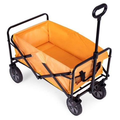 BEMI DUŻY WÓZEK OGRODOWY TRANSPORTOWY SKŁADANY 105x47cm POMARAŃCZOWY BEMI DUŻY WÓZEK OGRODOWY TRANSPORTOWY SKŁADANY 105x47cm POMARAŃCZOWY