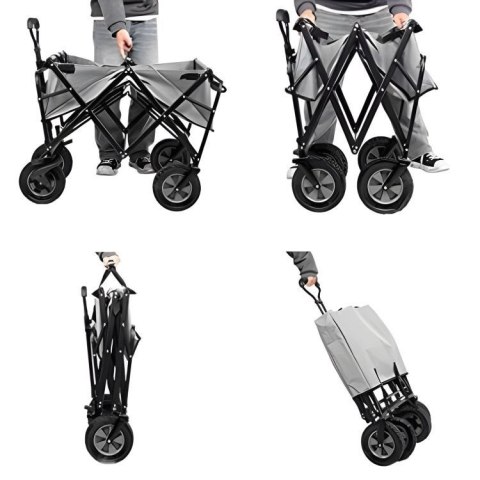 BEMI DUŻY WÓZEK OGRODOWY TRANSPORTOWY SKŁADANY 105x47cm POMARAŃCZOWY BEMI DUŻY WÓZEK OGRODOWY TRANSPORTOWY SKŁADANY 105x47cm POMARAŃCZOWY