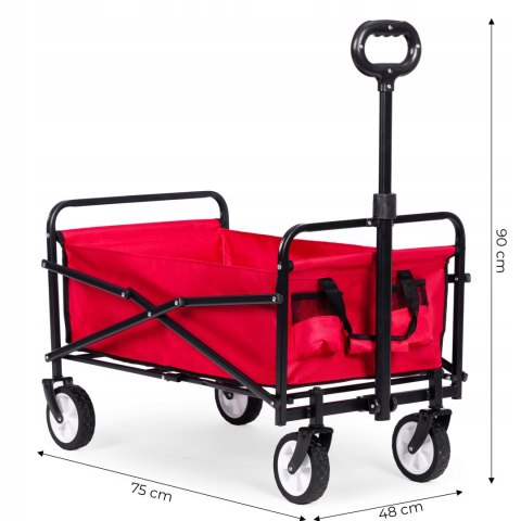 BEMI DUŻY WÓZEK OGRODOWY TRANSPORTOWY SKŁADANY 90x48cm CZERWONY BEMI DUŻY WÓZEK OGRODOWY TRANSPORTOWY SKŁADANY 90x48cm CZERWONY