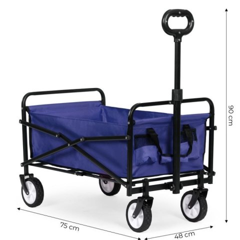 BEMI DUŻY WÓZEK OGRODOWY TRANSPORTOWY SKŁADANY 90x48cm NIEBIESKI BEMI DUŻY WÓZEK OGRODOWY TRANSPORTOWY SKŁADANY 90x48cm NIEBIESKI