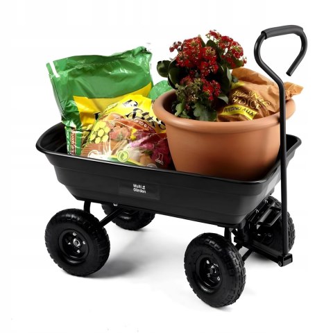 BEMI DUŻY WÓZEK OGRODOWY TRANSPORTOWY TACZKA WYWROTKA 200kg POMPOWANE KOŁA