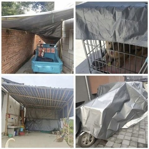BEMI GRUBA MOCNA PLANDEKA PŁACHTA POKROWIEC 4x3m WODOODPORNA SREBRNA BEMI GRUBA MOCNA PLANDEKA PŁACHTA POKROWIEC 4x3m WODOODPORNA SREBRNA