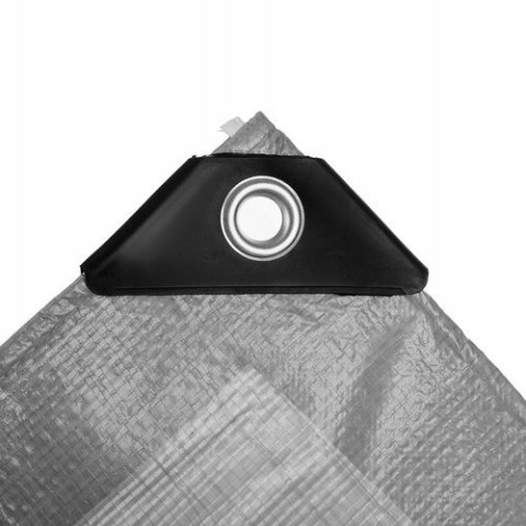 BEMI GRUBA MOCNA PLANDEKA PŁACHTA POKROWIEC 4x5m WODOODPORNA SREBRNA