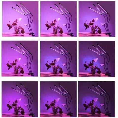 BEMI LAMPA LED DLA ROŚLIN DO DOŚWIETLANIA WZROSTU 3 PANELE TIMER + PILOT