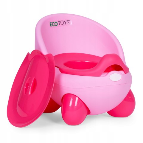 BEMI NOCNIK TOALETA WYJMOWANY WKŁAD ANTYPOŚLIZGOWE NÓŻKI PRZYKRYWKA RÓŻOWY