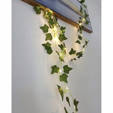 BEMI SZTUCZNY BLUSZCZ LIŚCIE LED x 12 NA BALKON ŚCIANĘ 25m GIRLANDA BEMI SZTUCZNY BLUSZCZ LIŚCIE LED x 12 NA BALKON ŚCIANĘ 25m GIRLANDA