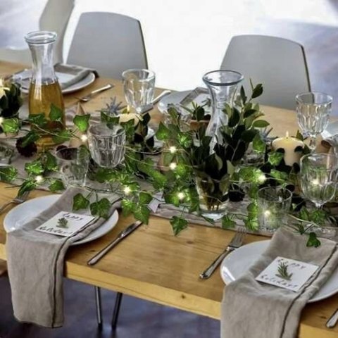 BEMI SZTUCZNY BLUSZCZ LIŚCIE LED x 12 NA BALKON ŚCIANĘ 25m GIRLANDA BEMI SZTUCZNY BLUSZCZ LIŚCIE LED x 12 NA BALKON ŚCIANĘ 25m GIRLANDA