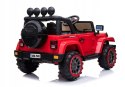 Auto Jeep 4 Silniki 12V Ekoskóra Piankowe Koła Kluczyk Czerwony
