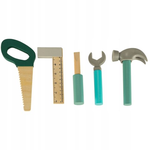 DUŻY DREWNIANY WARSZTAT MAJSTERKOWICZA Z NARZĘDZIAMI PIŁA WKRĘTARKA MŁOTEK