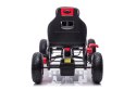 Duży Gokart na Pedały Pompowane Koła Hamulec Czarno-Czerwony