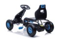 Duży Gokart na Pedały Pompowane Koła Hamulec Czarno-Niebieski