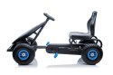 Duży Gokart na Pedały Pompowane Koła Hamulec Czarno-Niebieski