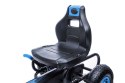 Duży Gokart na Pedały Pompowane Koła Hamulec Czarno-Niebieski