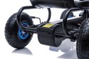 Duży Gokart na Pedały Pompowane Koła Hamulec Czarno-Niebieski