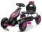Duży Gokart na Pedały Pompowane Koła Hamulec Czarno-Różowy