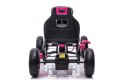 Duży Gokart na Pedały Pompowane Koła Hamulec Czarno-Różowy