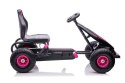 Duży Gokart na Pedały Pompowane Koła Hamulec Czarno-Różowy