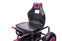 Duży Gokart na Pedały Pompowane Koła Hamulec Czarno-Różowy