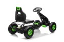 Duży Gokart na Pedały Pompowane Koła Hamulec Czarno-Zielony