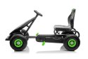 Duży Gokart na Pedały Pompowane Koła Hamulec Czarno-Zielony