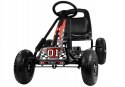 Duży Gokart na Pedały Pompowane Koła Hamulec Wolny Bieg Czarny