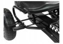 Duży Gokart na Pedały Pompowane Koła Hamulec Wolny Bieg Czarny