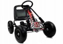 Duży Gokart na Pedały Pompowane Koła Hamulec Wolny Bieg Czarny