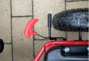 Duży Gokart na Pedały Pompowane Koła Hamulec Wolny Bieg Czerwony